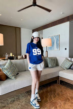 Set thun nữ màu xanh Coban 99