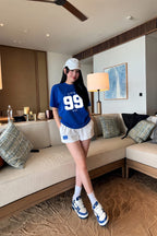 Set thun nữ màu xanh Coban 99