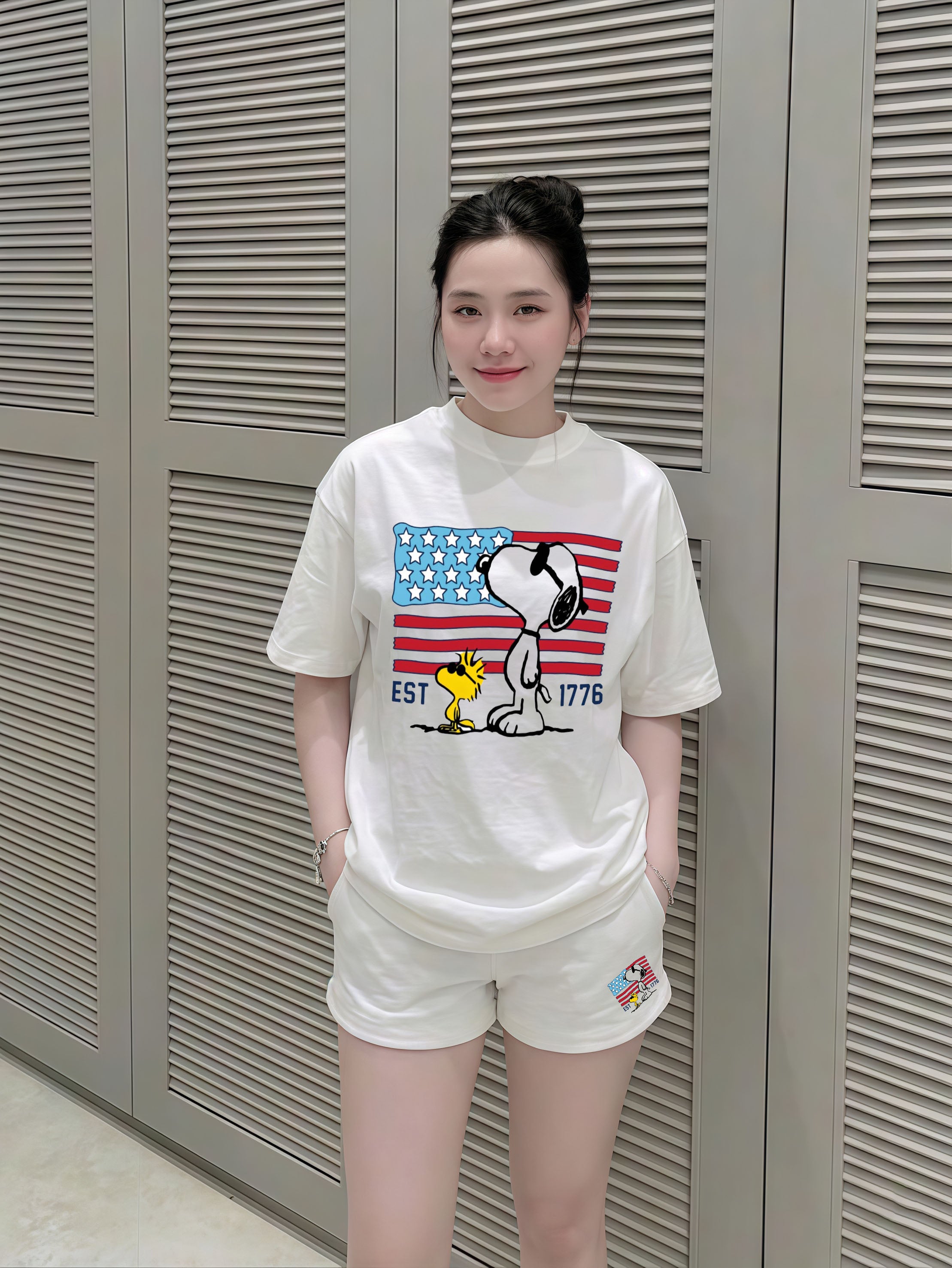 Set thun cờ mỹ Snoopy 1776